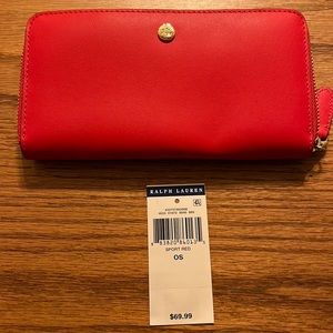 BNWT LAUREN RAPLH LAUREN ZIP AROUND WALLET
